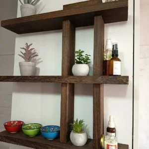 Set de 3 Estantes Flotantes de Madera – Decorativos Minimalistas